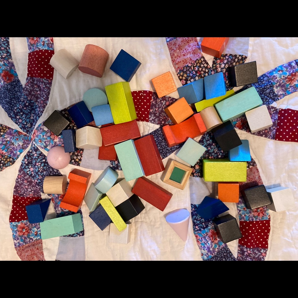 Janod Cubix Colored Wooden Block Set